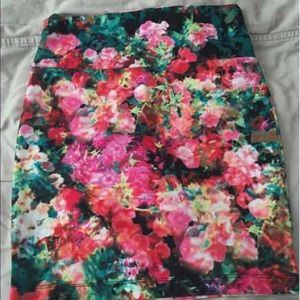 Floral Bodycon Skirt